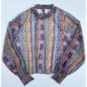 Pleat‎ Robin Multi Color Top NWT size 7